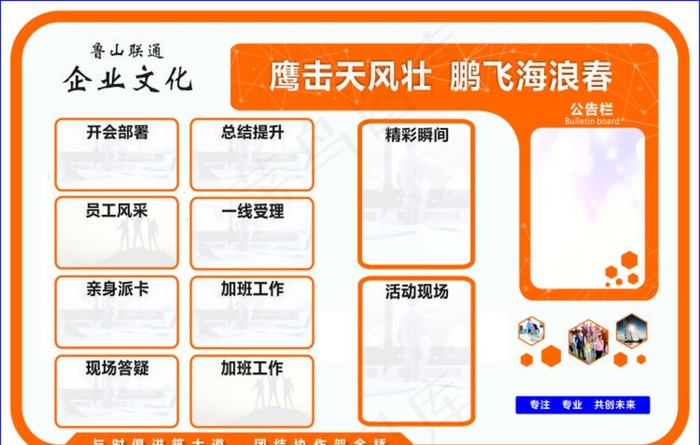 联通文化墙图片