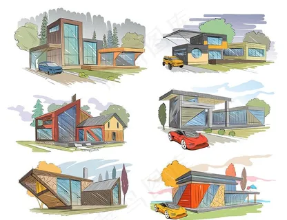 手绘室外设计图片