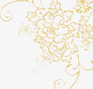 矢量金色花纹底纹图片