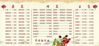 烩面馆菜单图片