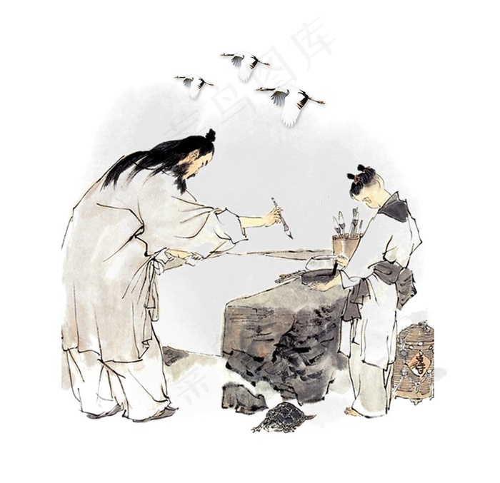 书法图片(3441X3435(DPI:300))psd模版下载