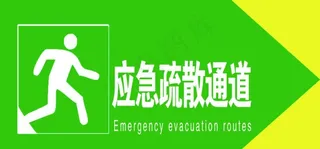 应急疏散通道 绿色图片