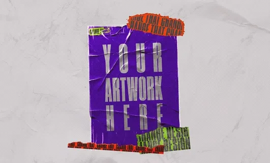 透明塑料贴纸样机图片