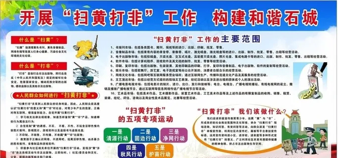 扫黄打非宣传栏图片