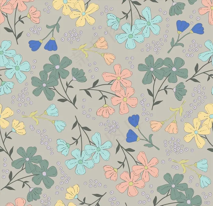 时尚创意手绘图片ai矢量模版下载