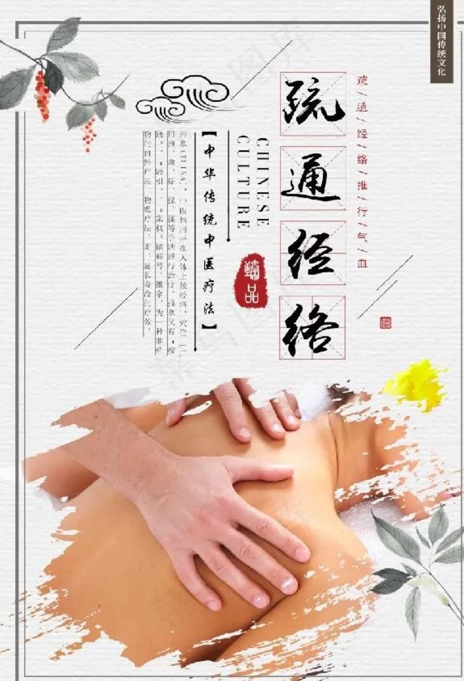 疏通经络图片(3425X4961(DPI:300))psd模版下载