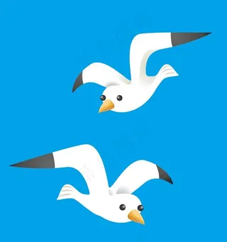 卡通海鸥矢量素材图片