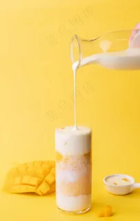 奶茶水果茶 芒果奶昔图片