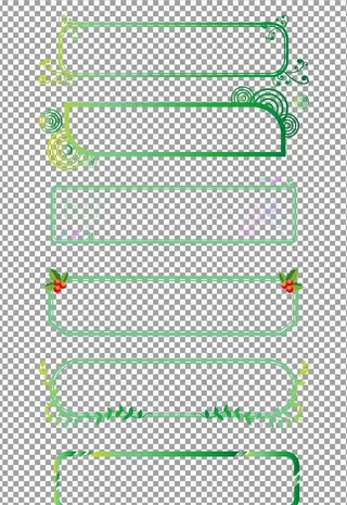 绿色清新手绘标题框图片