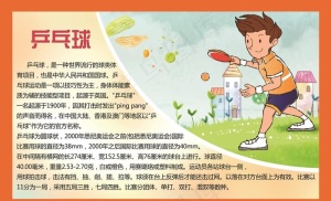 校园文化体育展板乒乓球图片