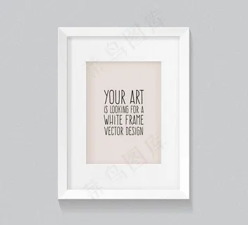 精致白色相框设计矢量图图片