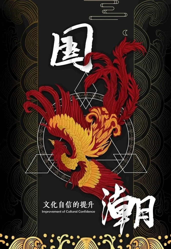 国潮风海报图片(3543X5315(DPI:150))psd模版下载