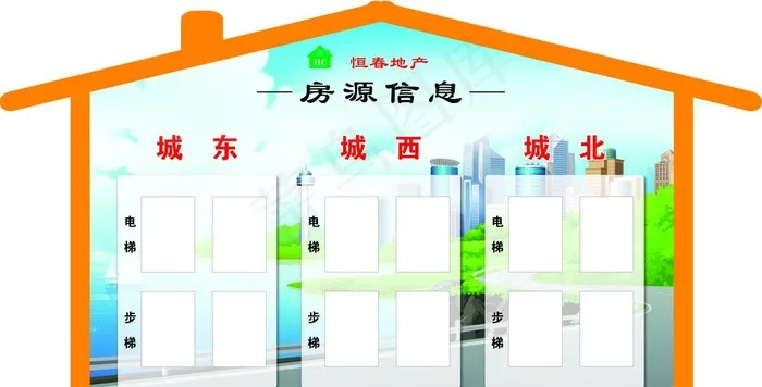 房源信息展板图片(8504X4592(DPI:72))psd模版下载