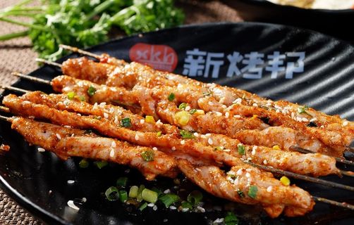 烤里脊肉串图片