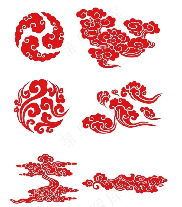 祥云图片ai矢量模版下载