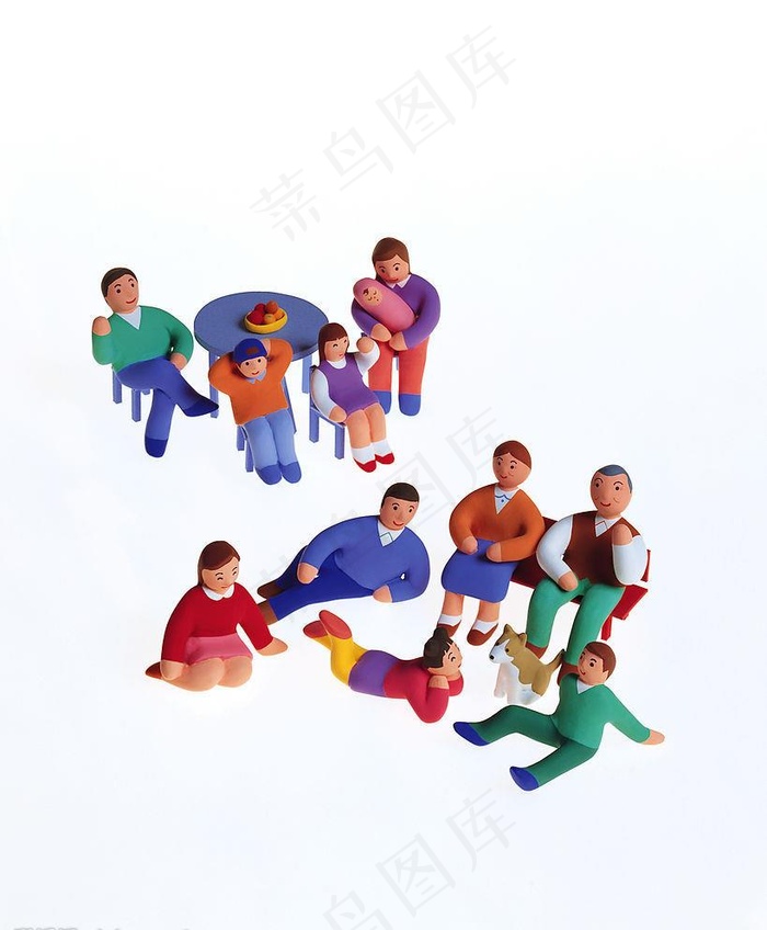 三维卡通幸福之家图片