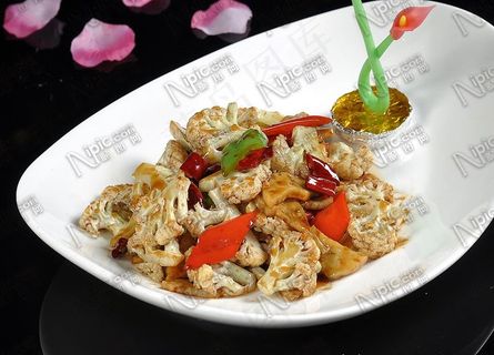 花菜炒花枝片图片