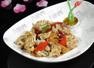 花菜炒花枝片图片