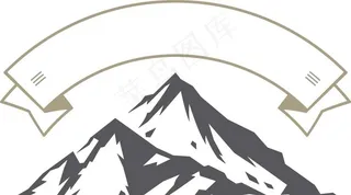 雪山 山峰 剪影图片