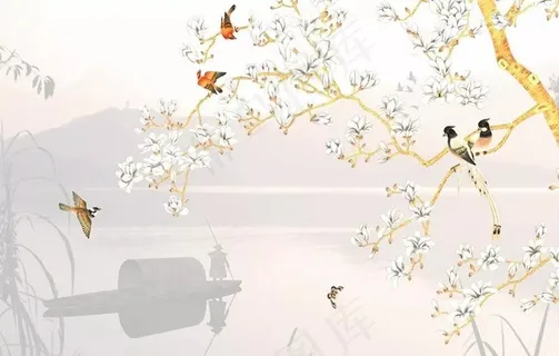 手绘工笔花鸟喜上眉梢梅花喜鹊图片 手绘工笔花鸟喜上眉梢梅花喜鹊图片