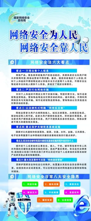网络安全展架图片