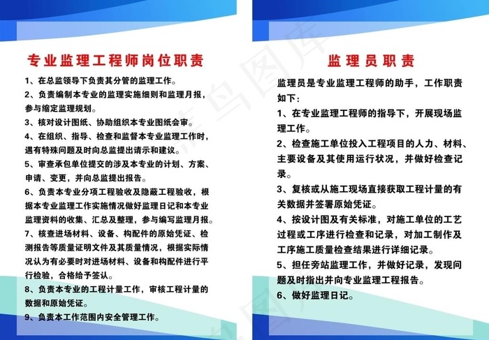监理员岗位职责图片