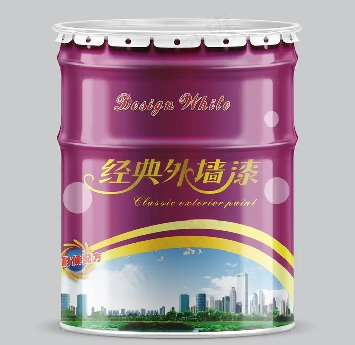 油漆桶包装图片cdr矢量模版下载