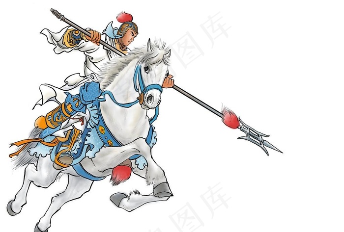 薛仁贵 手绘 插画 英雄图片