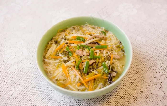 咸菜肉丝面图片