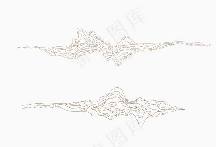 高端 大气 新中式 线条 矢量图片