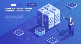 网络基础设施服务器机房拓扑图片