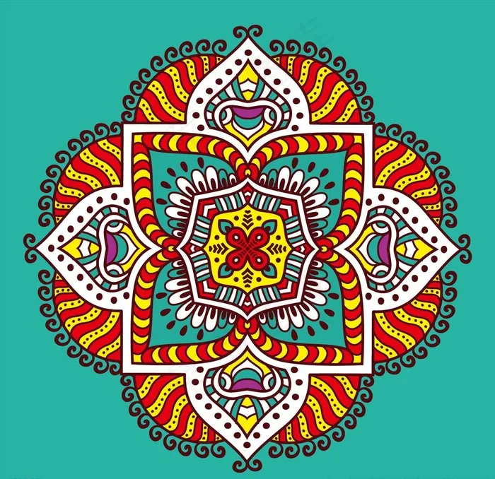 圆形花纹图片ai矢量模版下载