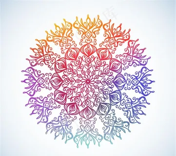 创意圆形花纹矢量素材图片 创意圆形花纹矢量素材图片