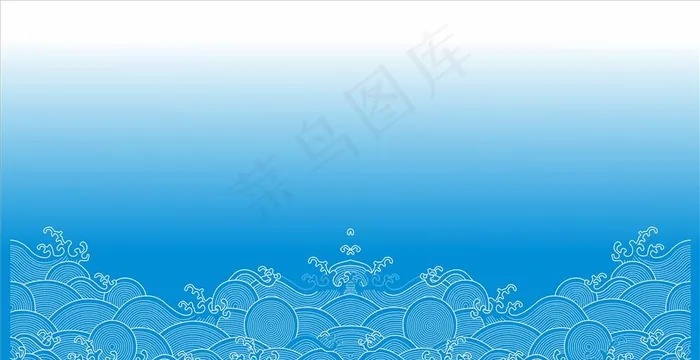 中国风波浪花纹矢量图图片cdr矢量模版下载