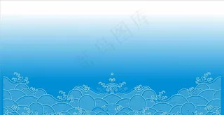中国风波浪花纹矢量图图片