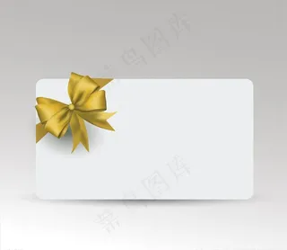 金色丝带礼品卡图片
