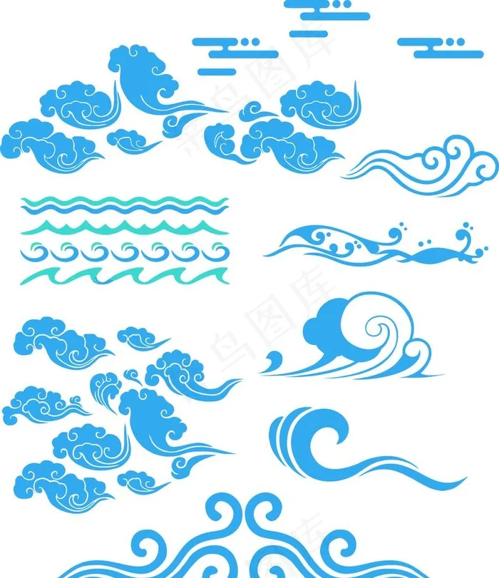 云纹浪花海浪图片