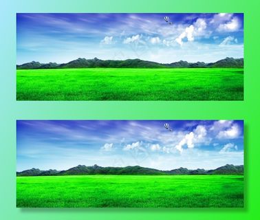 蓝天白云草地图片