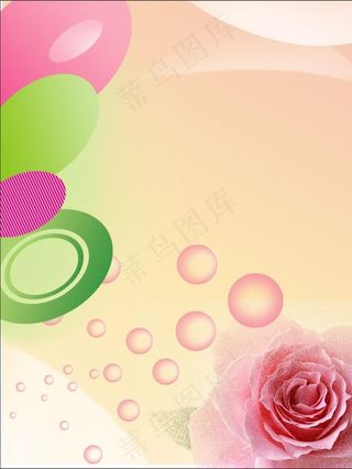 CDR设计素材 花 泡泡图片