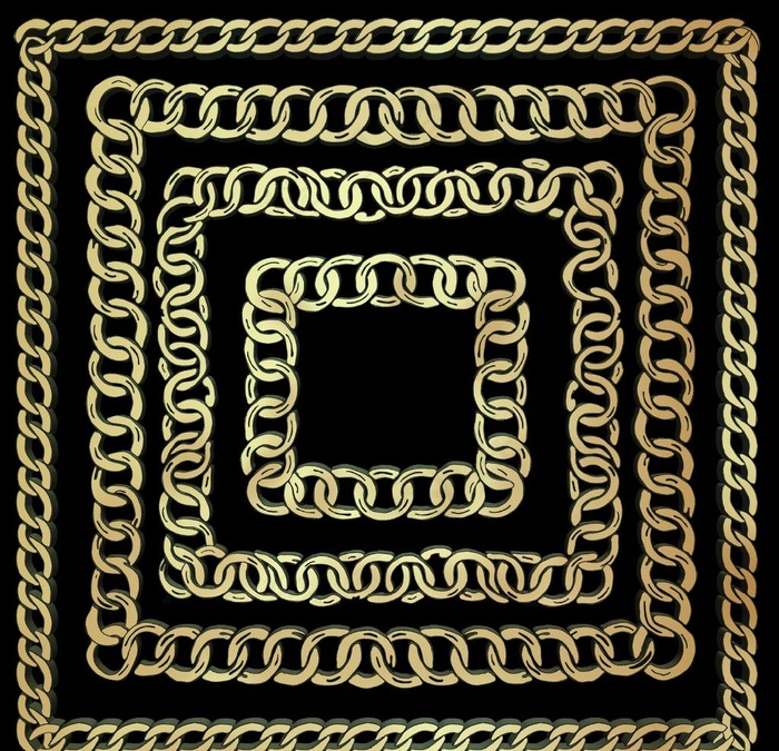 方形链条图片