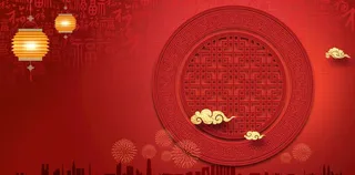 红色中国风背景图片