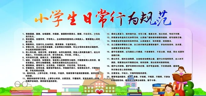 中小学生日常行为规范图片 中小学生日常行为规范图片