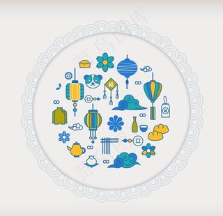 中秋文化元素图片