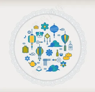 中秋文化元素图片