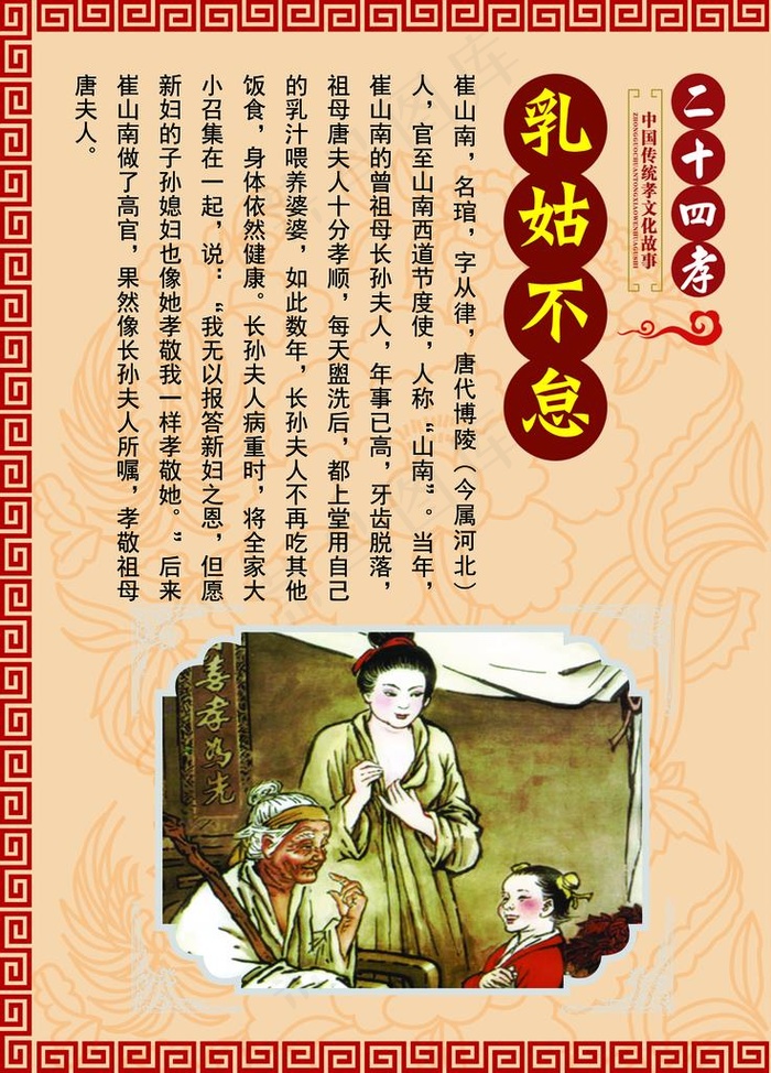 24孝图图片psd模版下载