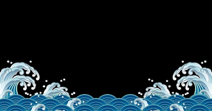 卡通海浪图片