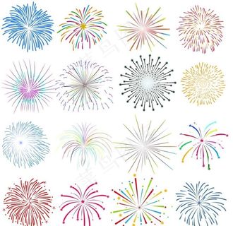 矢量烟花 过年  节日图片 矢量烟花 过年  节日图片