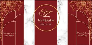 红色婚礼背景图片