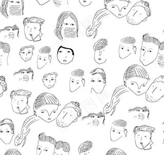 数码印花 大牌花 高清 人头图片