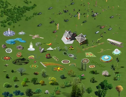 规划图素材 鸟瞰图后期PSD图片